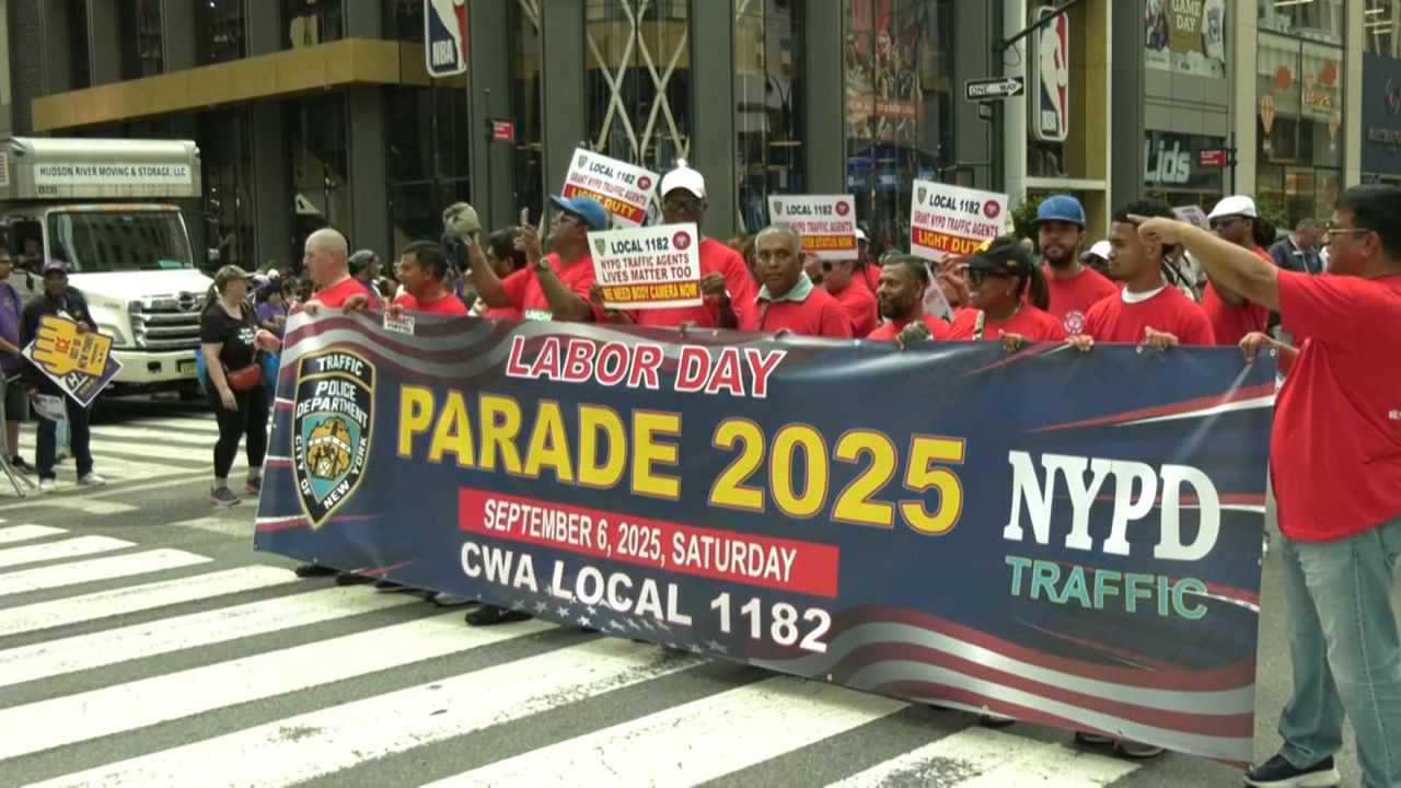 union-workers,-mayoral-candidates-march-in-annual-labor-day-parade
